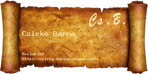 Csirke Barna névjegykártya